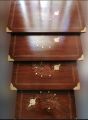 Furniture & Decor Chinioti Solid Sheesham Wood Nesting Tables Set of 4 (Coffee table Serving table , Furniture Wooden ) - Strait D13- Brown. 