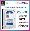 250 GB Hard Disk WINDOWS 10 READY Genuine for Computer Machine Pulled out from Branded Desktop Hard Drives Original. 