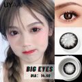 【HOT】 UYAAI Color Contact Lenses For Eyes Annual Colored Black Lenses 1Pair Eye Contacts Pupils Color Lens Natural Eyes Contact Lens. 
