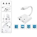 2 in 1 Dual Ports Splitter Adapter/ 3.5mm Lightning Port/ Headphone Jack Aux Audio & Charger Earpods Earphones i3 i5 i7 i11 i13 Connector. 