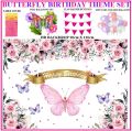 Butterfly Theme Birthday Decoration Set Party Supplies. 