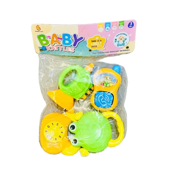 Colorful Baby Rattles 4Pcs Safe & Fun Baby Playset Toy/ Perfect ...