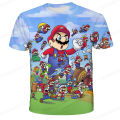 Summer Children's Clothing Super Mario Bros T Shirt Shorts Baby Boys T-shirt Kids Girls Tops Cartoon Games Mario T-shirts Boy. 