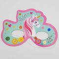 UNICORN THEME PAPER MASKS PACK OF 10 PAPER MASKS. 