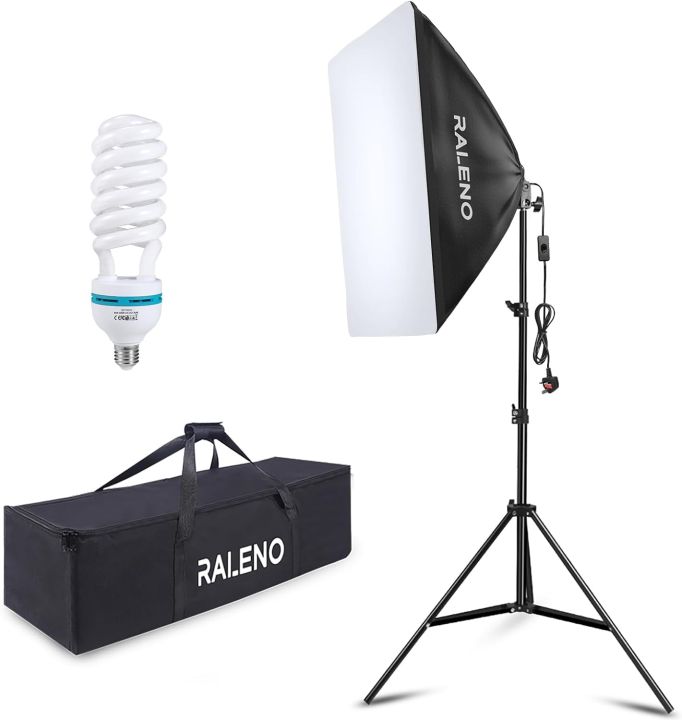 RALENO 800W E27 Softbox Photography Lighting Kit - PS30 (20″×28″)