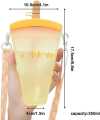 320ml Plastic Water Bottles Cute Watermelon Ice Cream Water Bottle With Straw Bottle Anti-fall Portable Popsicle Ice Pop Cup Kid. 