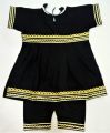 Soft Cotton Black Dress - 2Pc - For New Born Baby Girl | Suitable in All Season | New Balochi Design Baby Fashion. 