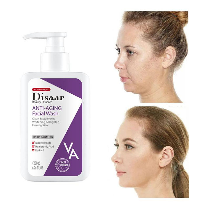 Disaar Anti-Aging Facial Wash Retinol Nicotinamide Facial Cleanser 200g