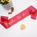 Bride to Be Sash Red Colour - Bachelorette Party Sash Bridal Shower Hen Party Wedding Decorations Party Favors Accessories. 