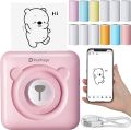 Peripage Mini Printer A6 Portable Thermal Printer Pocket Wireless Label Sticky Note Sticker Smart Phone Photo Printer Compatible with Bluetooth USB Connect. 