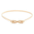 Fashion Alloy Leaf Waist Belt - Adjustable Stretch Chain for Women. 