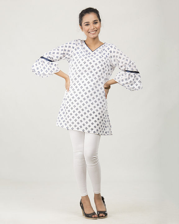 White%20Crepe%20Lawn%20Printed%20Kurti%20For%20Women%20-%20Image%204