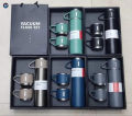 Vacuum Flask Set with 3 Cups Combo 500ml/16.9oz Vacuum Insulated Bottle with Cup Top Grade Stainless Steel Double Wall Insulated Thermos Travel Flask Bottle for Tea / Coffee / Water to keep Hot & Cold Up to 12 Hours suitable for Indoor or Outdoor Use. 