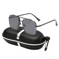 LouisWill Sunglasses Large Frame Metal Cut Edge Double Beam Driving Glasses Sunglasses Fashion Personality Sunglasses Metal UV400 UV protection Clean Vision for Men Women. 