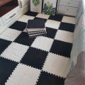 12pcs, Thickened Bedroom Living Room Full Coverage Carpet, Room Bedside Mat, Warm Interlocking Floor Rug, Machine Washable Soft Non-Slip, 29.97x29.97cm, Polyester & EVA Material, Hand Wash Only, Square Shape, for Indoor Use. 