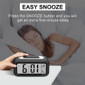 LED Light Up Alarm Clock, Battery Operated Silent Aalarm,Pink. 