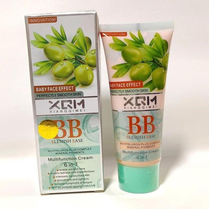 XQM BB Cream Blemish Base 6 in 1 Multifunction Cream Baby Face Foundation Effect With SPF 35 65ml