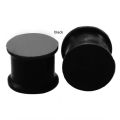 2 piece Hard Silicone Earrings Plugs Ear Gauges Unisex Luminous Black White 3-25mm. 
