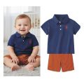 Kids Boys Short Sleeve T-Shirt Short Sets Toddler Summer Cotton Outfits. 