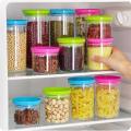 Kitchen Accessories Food Container Sealed Can Grain Storage Box Plastic Storage Jar Multi-colored Food Storage - 3 Pcs. 