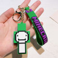 New 3D Game Minecraft PVC Keychain Ainme Steve Creeper My World Character Pendant Keychain Cute Bag Car Hanging Keyring For Fans Fullhouse. 