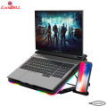 Coolbell 8X Cooling Pad For 14-17 Inch Laptops Gaming Notebook with 6 large Quiet Fans Laptop Stand with Phone Holder USB Powered Adjustable Mounts Stand with RGB LED Lights. 