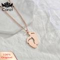 Carat Pendant Necklace Lovely Exquisite Bright Luster Feet Necklace. 
