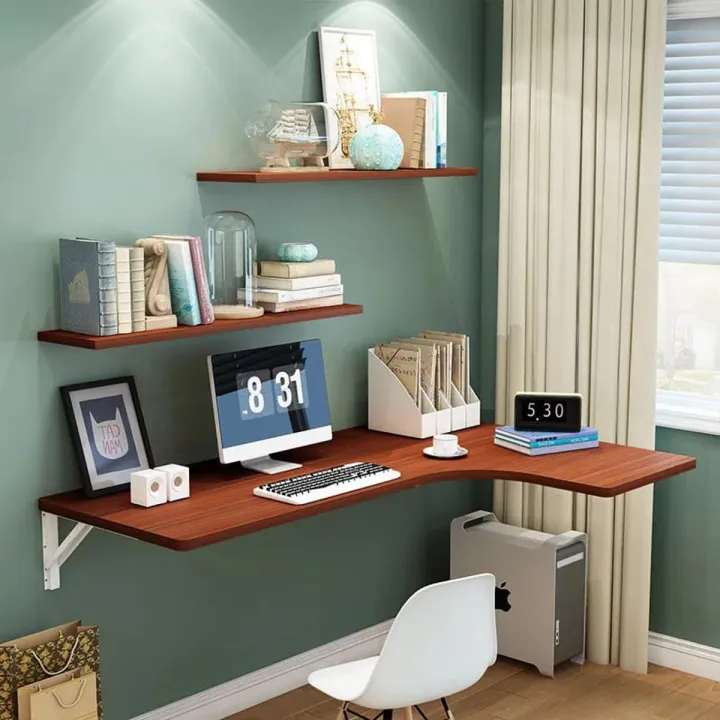 Wall Mounted Folding Laptop Table Portable Table Simple Office Computer Desk for Living Room Space Saving Hanging Table for Study Bedroom Bathroom Daraz.pk