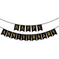 Royal Happy Anniversary Decoration Kit Combo-1 Happy anniversary  Banner, 2 Star Foil Balloon, 2 Heart Foil Balloon, 5 Confetti Balloon and 30 Pcs shining  Balloons (depend on  Theme)Party Room Decoration Combo Set/Couple Wedding Marriage Celebration, Red. 
