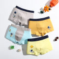 SMY Pack of 4 - New Arrive Cotton Boys Boxers Cute Cartoon Pattern Kids Panties Comfortable Children's Underwear 3-15 Yrs. 