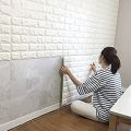 PVC 3D Moistureproof Background Wall Brick Sheet. 