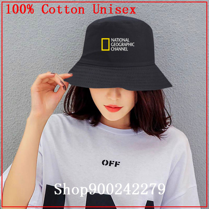 【wenfangdianpu】NATIONAL GEOGRAPHIC CHANNEL Bucket Hats Men Women fashion Summer Fishing Hat Hip Cap Hat chapeau girl caps