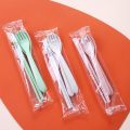 【NEW】 Wheat Straw Three-Piece Set Child Tableware Spoon Chopsticks Fork Household Portable Cutlery Set High-End Gifts Cutlery Set. 