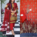 Fancy Malai Printed Unstitched 3 Piece Suit Best for Girls  & women - Art# JS - FMPL - SC - M16 - BD. 