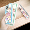 FELMYST Case For Realme C21 Hot Ins Cute Love Heart Mobile Phone Casing Shockproof Soft Back Cover for Girl. 