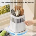 Multi-Functional 360° Rotating Utensils Rack – Kitchen Organizer Stand for Spoons, Forks & Cooking Tools. 