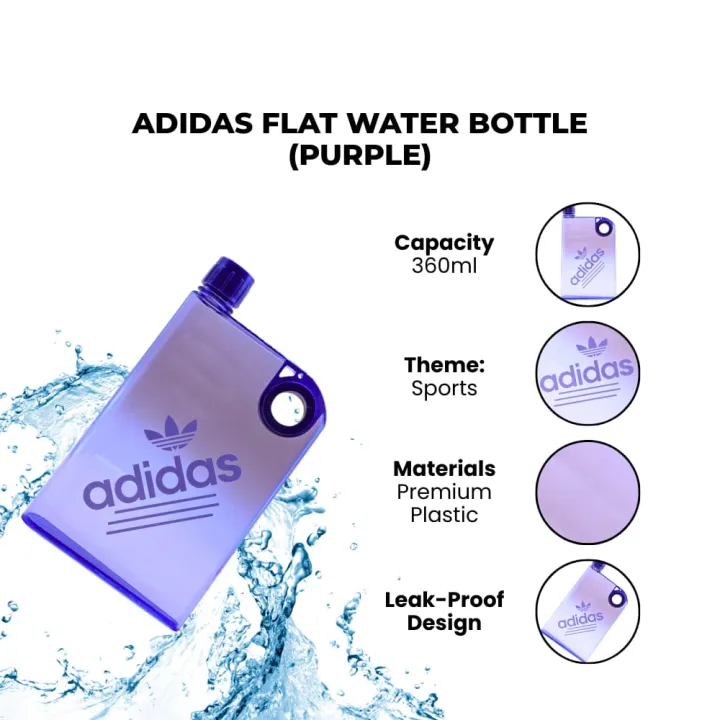 Adidas%20Flat%20Water%20Bottle%20360ml%20Portable%20Slim%20A5%20Paper%20Water%20Bottle%20Ultra%20Thin%20Pocket%20Flask%20Leak-Proof%20Premium%20Plastic%20Reusable%20Drinking%20Bottle%20for%20Gym%20School%20Office%20Travel%20Outdoor%20Sports%20Biker%20Backpack%20Friendly%20Stylish%20Minimalist%20Square%20Bottle%20-%20Image%203