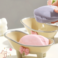 Self Draining Bathtub Storage Box Ins Bowknot Quick Drain Cute Soap Dish Tray Easy To Rinse Soap Holder Household. 