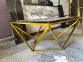 Center Table Nest Style New Design Modern Furniture Golden Frame with Marble Texture Sheet 3-3 Size. 