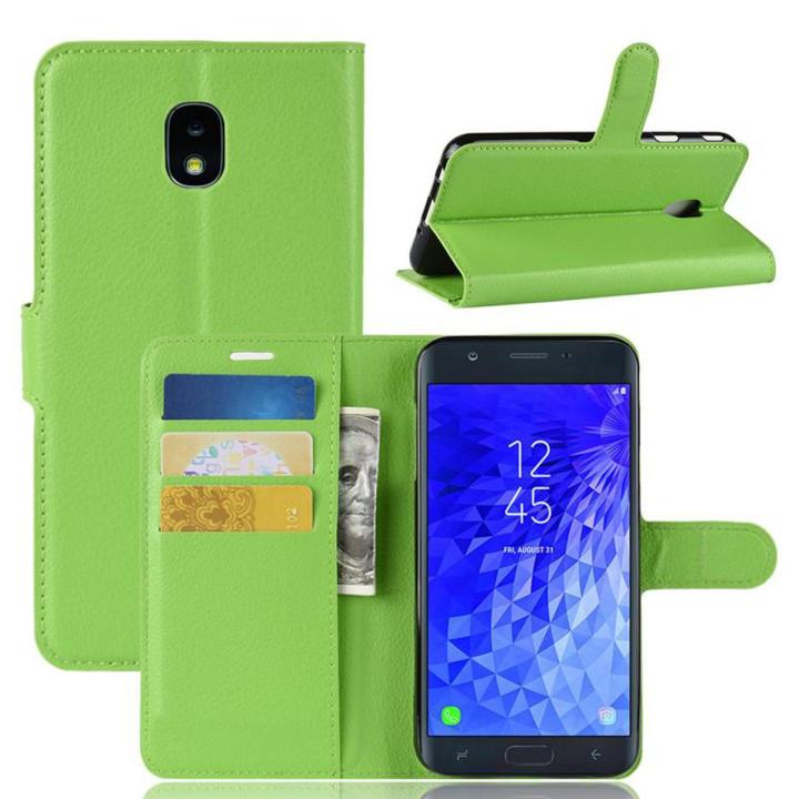 For Samsung Galaxy J7 (2018)  Leather Flip Cover Wallet Phone Case