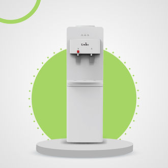 Enviro Water Dispensers ENR-WD100BR(W), Hot & Cold Water, Big Cooling Capacity, Heating Capacity, Over heating protection Child Safety Lock for hot water faucet, high efficiency compressor cooling, White & Black Color, Best for Pakistani Homes