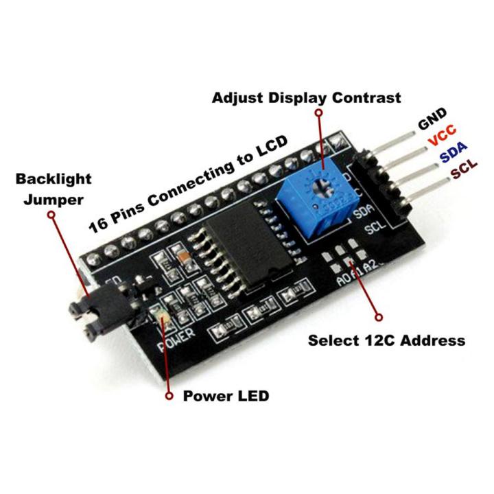 I2C Interface Module for 16×2 and 16×4 LCD