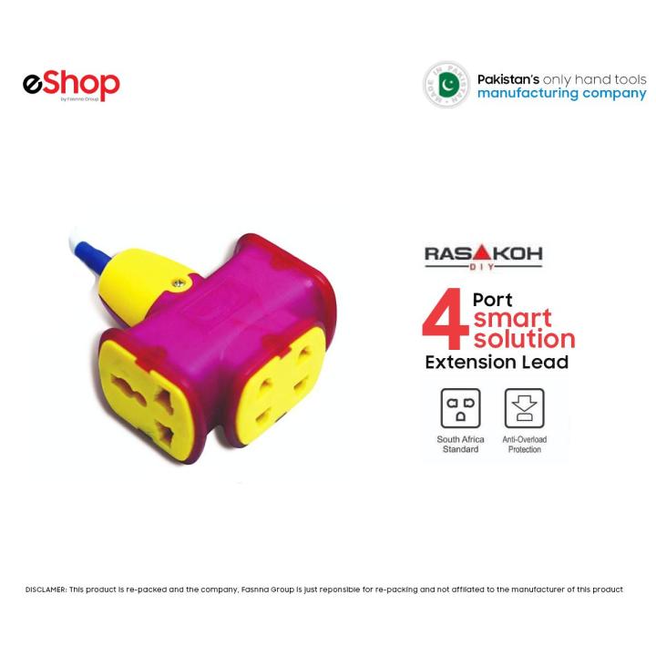 Fasnna 4 Port Smart Solution Extension Socket Lead 100% Copper Electric ...