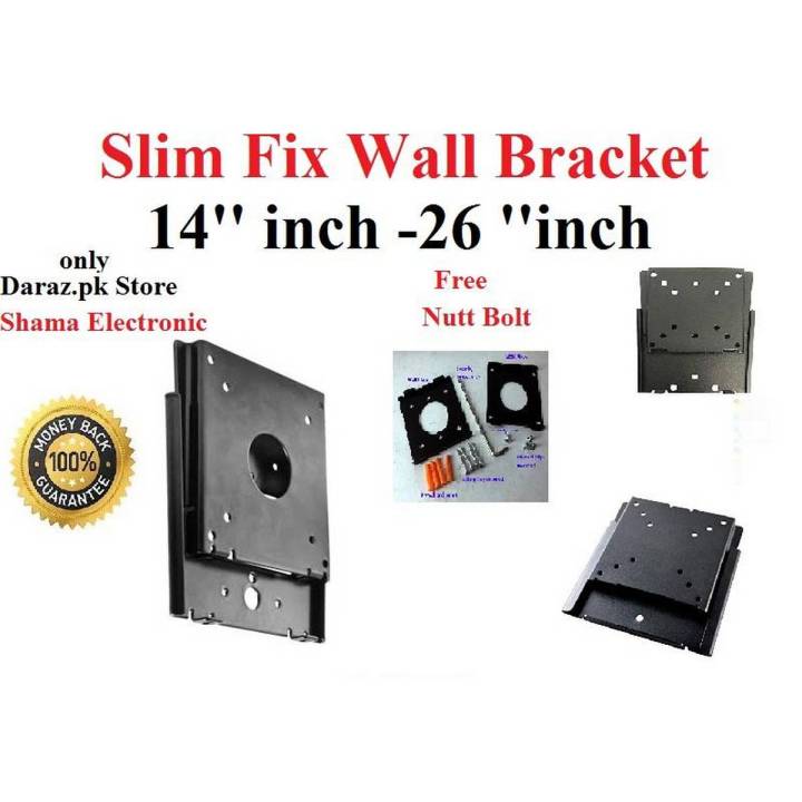 Best Quality 14 inch To 26 inch Universal LCD LED TV Fix Wall Bracket Wall Mount Wall Stand Slim Wall Bracket Wall Mount Wall Stand Non-Movable Wall Bracket Wall Mount Wall Stand