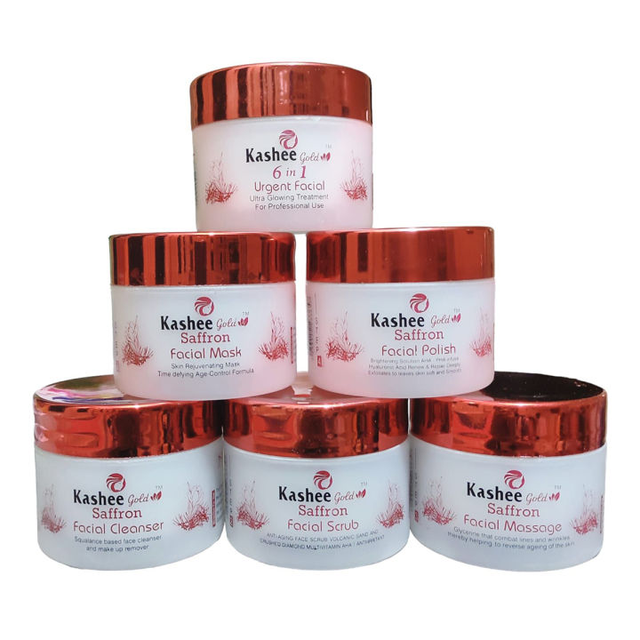 kashees Safron Facial Kit For Acne & redness remove pimple Fighting whitening Facial Kit