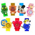 Cartoon Panda Lion Tiger Children Watch Baby Look Time Toy 1-15 Years Old Kids Watches Cute Dinosaur Boys Girls Child Slap Watch. 