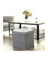 Techmanistan Foldable Storage Ottoman Cube Pouffe Seat Stool Box, Foldable Storage Box Seater. 