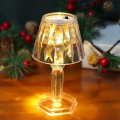 1pc Crystal Table Lamp, Bedside Lamp Bedside Bed Night Light Plastic Pretty Effects For Bedroom Home. 