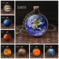 Nebula Planet Necklace Galaxy Astronomy Dome Glass Pendant Solar System Jewelry Space Universe Necklace Milky Jewelry. 