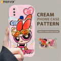 AMORVOR for Vivo Y17 Y15 Y12 Back Cover With Holder Powerpuff Girls Texture Phone Case Wavy Edge Soft Silicone Cover. 